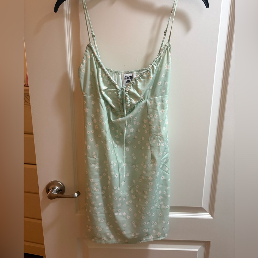 Princess Polly Light Green Floral Slip Dress